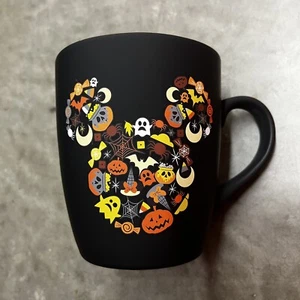 Tazza Disney nera opaca tazza da caffè Halloween orecchie di topolino NUOVA - Foto 1 di 4