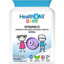 Kids Vitamin D3 600iu Chewable Tablets Orange Flavour | Children 3 to 12 years