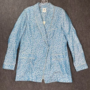 H&M Studio Blazer Jacket Women's 6 Blue Lightweight Sparkling S/S 2015 Rare NWT - Picture 1 of 9