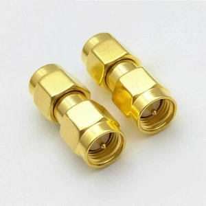 2x Connettore dritto spina maschio SMA a spina maschio SMA - Venditore UK - Foto 1 di 2