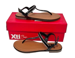 XTI BASIC Womens Lovely Jupiter Black Buckle Sandal Shoes EU 36 UK 3 MRRP £59 - Picture 1 of 8