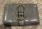 Coach Off White Grey Compact Wallet