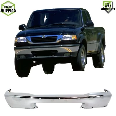 Front Bumper Face Bar Chrome Steel For 1999-2000 Mazda B2500 B3000 Foto 1 de 4