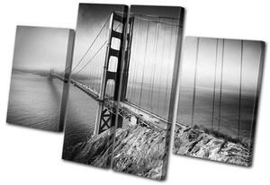 Architecture San Francisco Bridge MULTI CANVAS WALL ART Picture Print VA - Picture 1 of 1