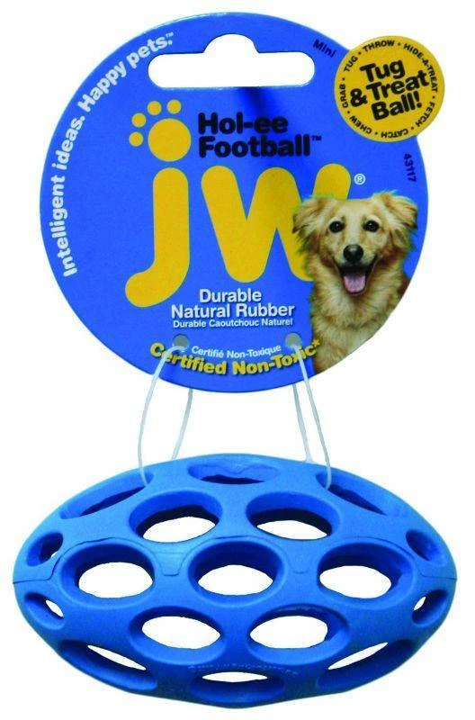 JW Pet Company Mini Hol-ee Football Dog Toy Colors Vary 43117