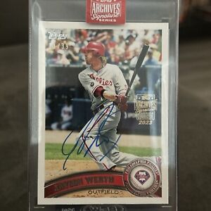 2023 Topps Archives Signature Series Jayson Werth On Card Auto 11/39 Phillies