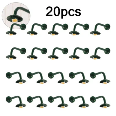 20Pcs Model Hanging Lamp 1:87 Outdoor Wall Goose Neck Light HO Scale Warm Light - Image 1 of 4