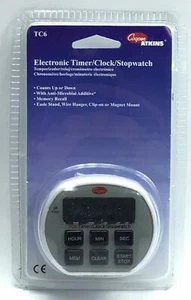 Cooper Atkins TC6 / Timer Clock Stopwatch / 6-Button / Easel Stand or Magnetic - Picture 1 of 4