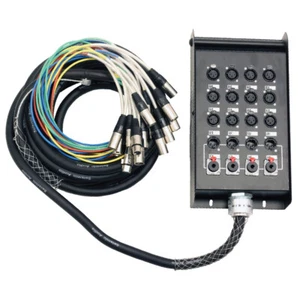 12 Channel 25 Foot XLR Snake Cable (XLR & 1/4" TRS Returns) Stage Pro Audio DJ - Picture 1 of 3