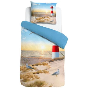 ESPiCO Wende Bettwäsche Sleep and Dream Leuchtturm Bunt Möwe Strand See Renforcé - Bild 1 von 10