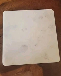 Marble Pastry Serving Board 12” Square Cutting Charcuterie Cheese Board Tray - Picture 1 of 8