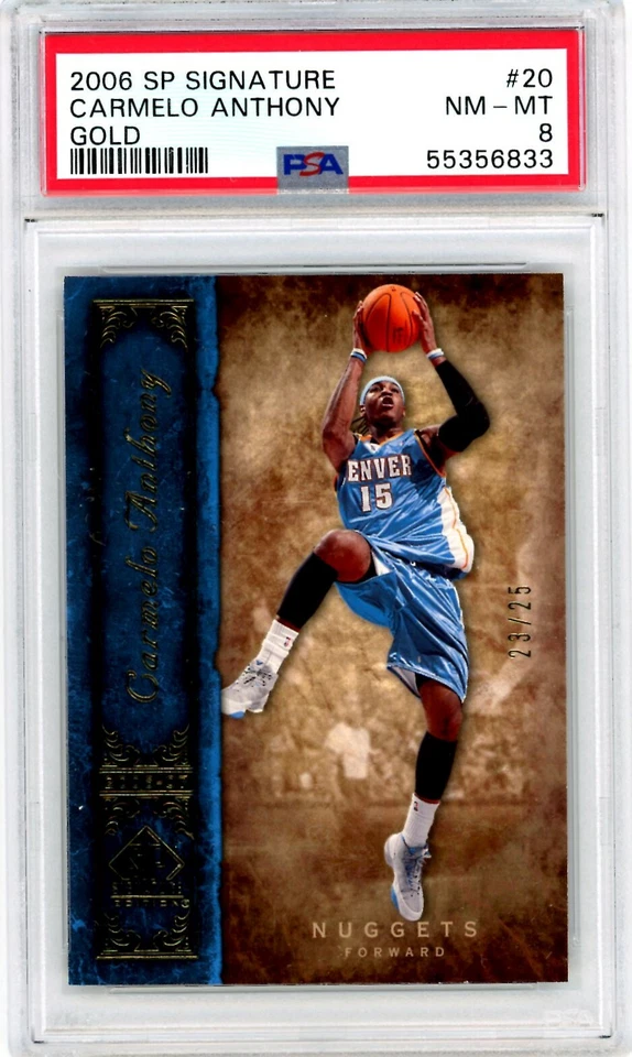 2006 SP Signature CARMELO ANTHONY Nuggets GOLD HOF #'d 23/25 PSA 8 Parallel RARE - Image 1 of 1