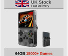 R36s Retro Handheld Game Console Black 64gb 15000+ Games - Uk Stock ✅