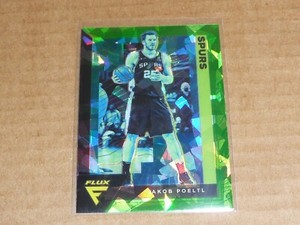 2020/21 Panini FLUX FANATICS GREEN CRACKED ICE PRIZM JAKOB POELTL SPURS #161