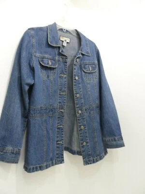 Chaqueta de motociclista Caribbean Joe informal azul denim 100 % algodón - talla M Foto 1 de 4