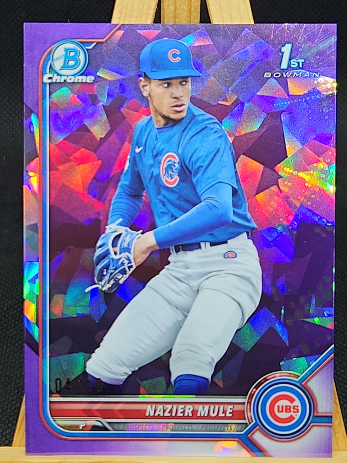 2022 Bowman Draft Chrome Nazier Mule CUBS 1st Bowman Sapphire PURPLE /10 SSP