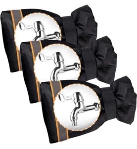 Outdoor Faucet Cover Socks 5.9" W x 7.7" H for Winter Freeze Protection 3 Piece - Picture 1 of 5
