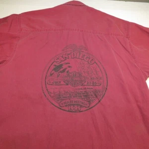 HARLEY-DAVIDSON MOTORCYCLE BIKER DEALER San Diego CALIFORNIA WORK SHIRT Mens L - Picture 1 of 3