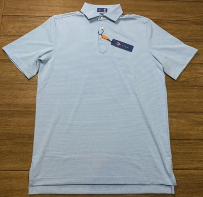 Stitch Men's Golf Polo Shirt Riviera Barclay Stripe Size Small New with Tags - Image 1 of 4