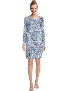 Lilly Pulitzer Sophie Dress Large Indigo Home Slice UPF 50+ NWT Blue/White - Picture 1 of 7