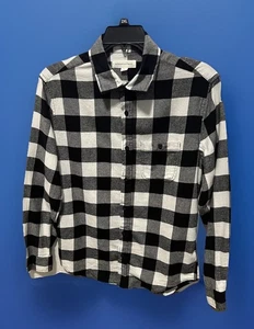 Camicia Aeropostale uomo media bianca e nera a quadri bottoni davanti colletto L/S - Foto 1 di 13