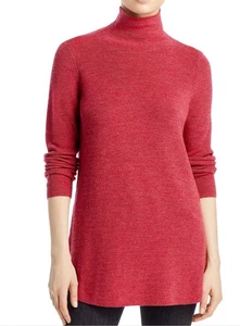 Suéter túnica cuello alto Eileen Fisher 100 % lana merino extrafina Rosby talla 1X - Imagen 1 de 2