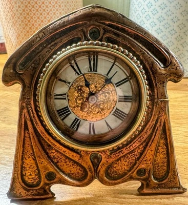 British United Clock Company of Birmingham Arts and Crafts Copper / Brass Clock - Image 1 of 4