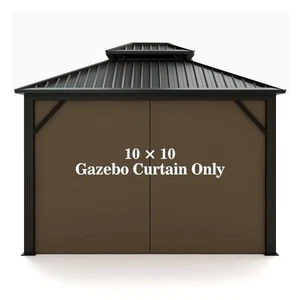 Gazebo Universal Replacement Privacy Curtain – Hugline 10' x 10' Gazebo Side ... - Picture 1 of 6