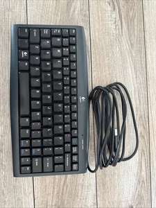 Logitech NetPlay Y-UC29 867199-0100 Black Mini Keyboard For Sony PlayStation PS2 - Picture 1 of 4