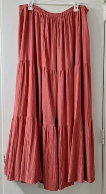 Vtg Double D Ranch Broomstick Skirt Medium Rose Pink Western Cowgirl Festival SE — 第 1/4 张图片