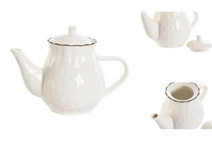 Tetera Tetera Home Blanco Marrón Porcelana 1 L - Imagen 1 de 4