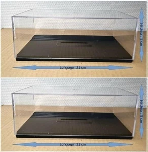 2 Vitrinenboxen 1/24 Länge 21 cm Höhe 8 cm NEU - Bild 1 von 5