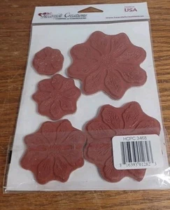 NOS Heartfelt Creations Red Cling Stamps HCPC 3468 Tattered Blossom Swirl 5 Stück - Bild 1 von 6