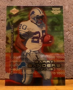 FOOTBALL CARD CHASE INSERT K-KLUB ACETATE BARRY SANDERS DETROIT LIONS 0917/1000 - Picture 1 of 2