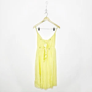 1960s Vintage GMC Yellow Rosette Nightgown chiffon semi sheer womens SIZE medium - Picture 1 of 6