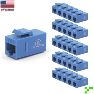 CAT6 Keystone Coupler 25-Pack Ethernet Coupler Female-Female RJ45 CAT5E CAT5 Jac - Picture 1 of 10