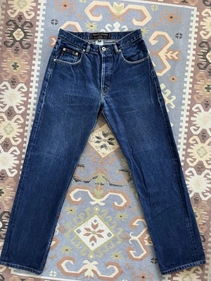 复古 20 世纪 90 年代 Guess 牛仔裤 30 码高腰牛仔裤直筒常规版型 1 — 第 1/4 张图片