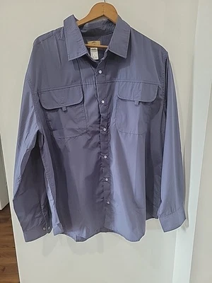 Haband Traveler Men's Snap Up Shirt.  Long Sleeves. Soft XL. 2 Pockets - Image 1 of 4
