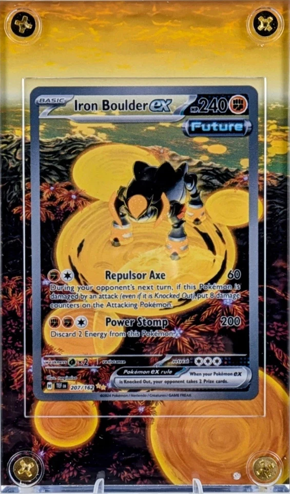 Pokémon Iron Boulder ex 207/162 - SV05: Temporal Forces Extended Art Case - Image 1 of 1