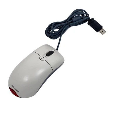 Microsoft Wheel Optical Mouse USB & PS2 Compatible Tested Free Shipping - Image 1 of 4