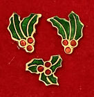 Avon Small Mistletoe Earrings Pin Set Stud Festive Christmas Holiday About 13mmH