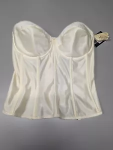 Dominique Apparel Women's Low Back Longline Corset Bra- Ivory - Picture 1 of 2