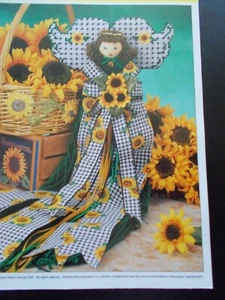 Sunflower Angel Plastic Canvas Patterns 1995 Annie's ~ 29" long - Picture 1 of 3