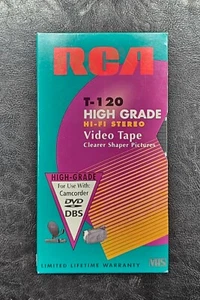 NEW! RCA Blank VHS T-120 High Grade Video Tape Hi-FI Stereo Camcorder DVD DBS - Picture 1 of 5