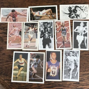 OLYMPICS ATHLETICS GOLD MEDALISTS Brooke Bond Tea Cards Olympic Greats #2-13 - Foto 1 di 4