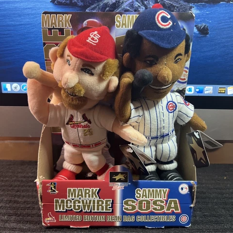 1998 Mark McGwire & Sammy Sosa Limited Edition Beanie Dolls Plush MLB Set Cover