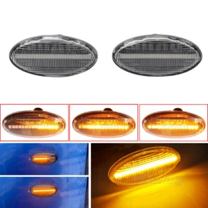 Clear For MAZDA 2 3 5 MPV Sequential LED Dynamic Side Marker Light - Picture 1 of 9