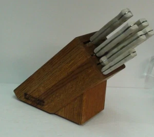 Chicago Besteck 7tlg. Messer und Holzblock Set 42S 61S 66S 78S BT10 100S - Bild 1 von 16