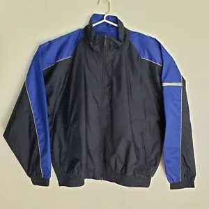 ROUNDTREE YORKE Windbreaker XLarge Navy Royal Blue Gray Full Zip Jacket Coat - Picture 1 of 9
