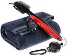 Zacro Golf Club Brush and Towel Kit ,Golf Club Cleaner with Loop Clip for Hangi